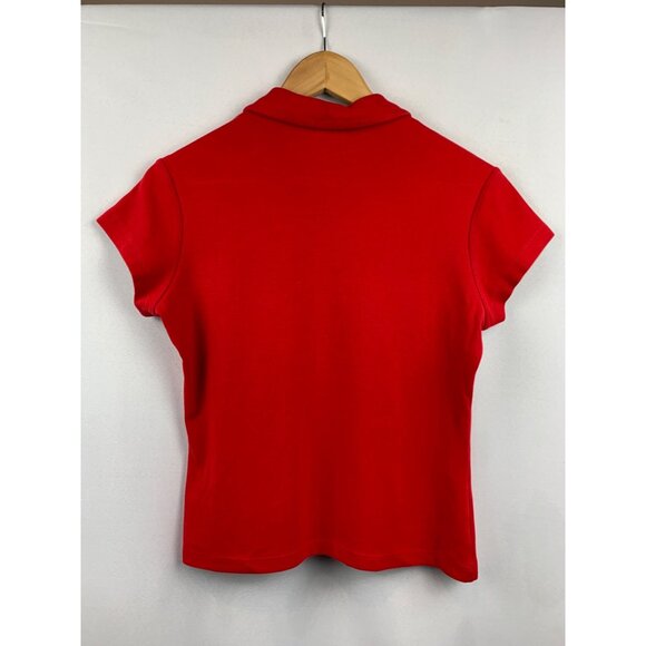 Express Red Half Zip Polo Shirt L - Picture 5 of 5
